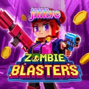 Zombie Blasters স্লট গেমের ইন্টারফেস এবং গ্রিড লেআউট
